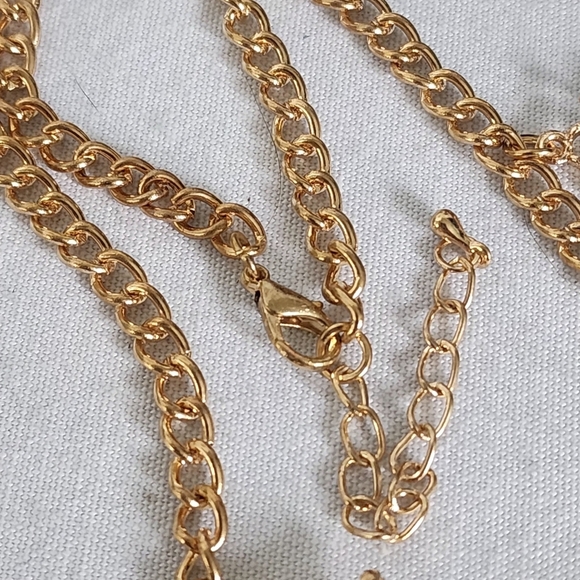 Gold Statement Spider Necklace and Earrings Set - Picture 7 of 10